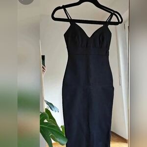 Elegant Black Midi Dress